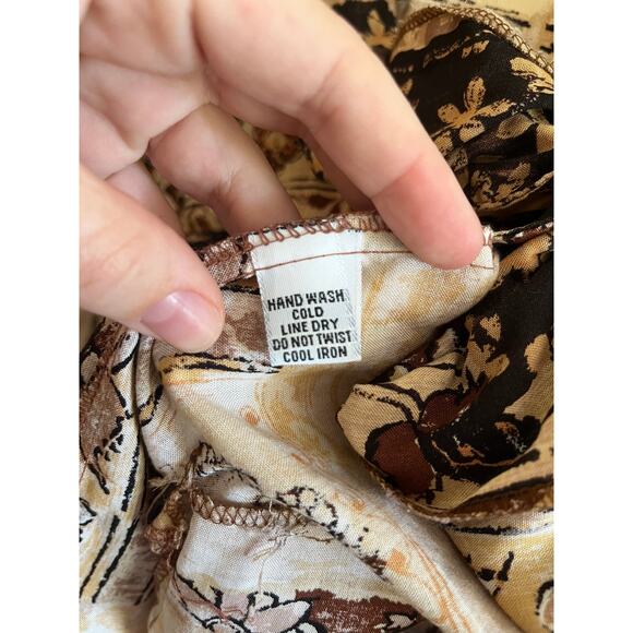 Vintage 90s Alfred Dunner Brown Patchwork Print Lightweight Blazer | 12P USA - Picture 5 of 5